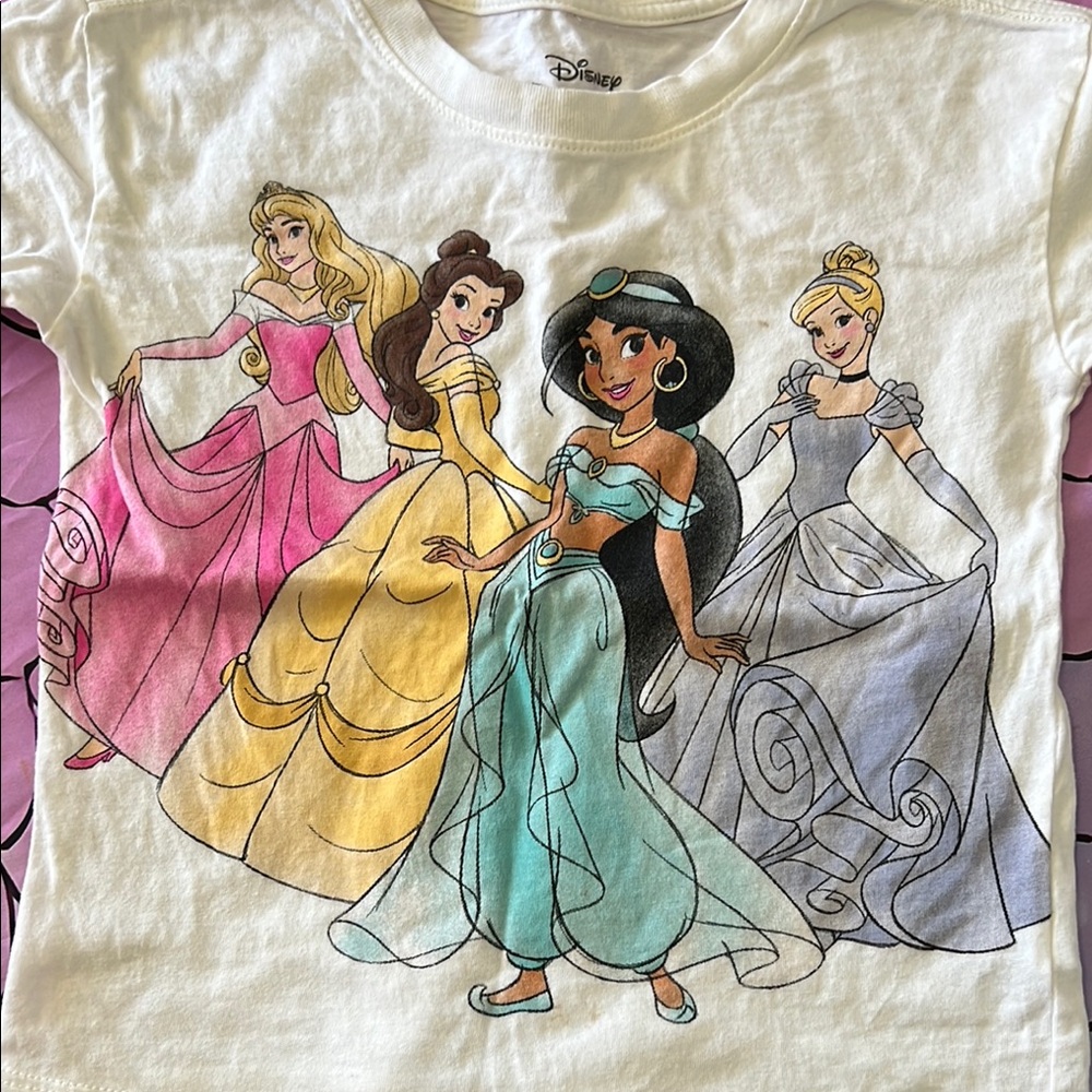 Disney Princess Tee with Pink, Yellow, and Aqua